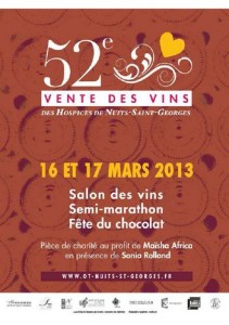 Affiche pour la 52ème vente des vins de Nuits-St-Georges