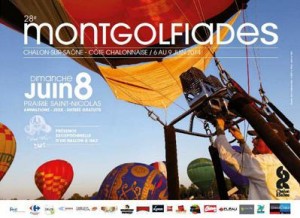 Affiche des Montgolfiades 2014 à Chalon