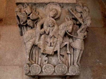 Chapiteau de la fuite en Égypte - cathédrale d’Autun