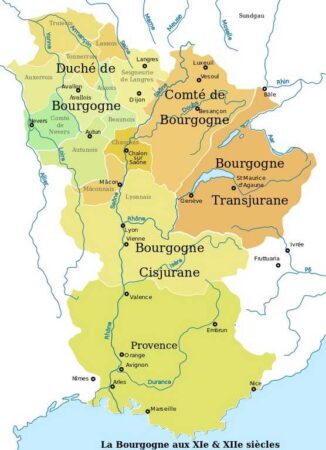 carte de Bourgogne - XIe et XIIe siècles