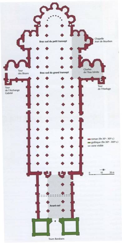 plan de l'abbatiale Cluny III