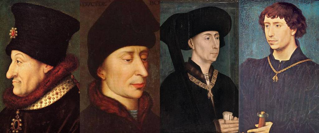 Portraits des 4 Ducs Valois de Bourgogne