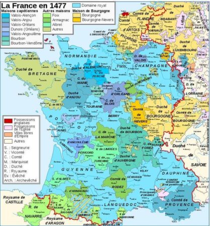 Carte de France en 1477